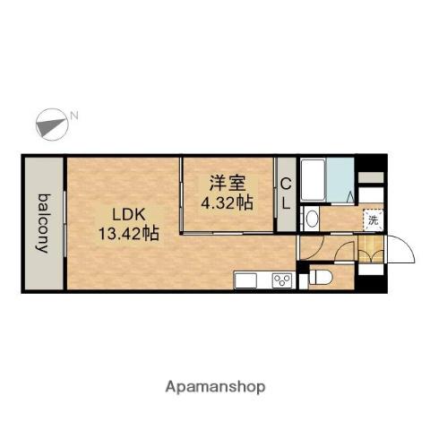 PRIMAL千種LUNO(1LDK/2階)の間取り写真