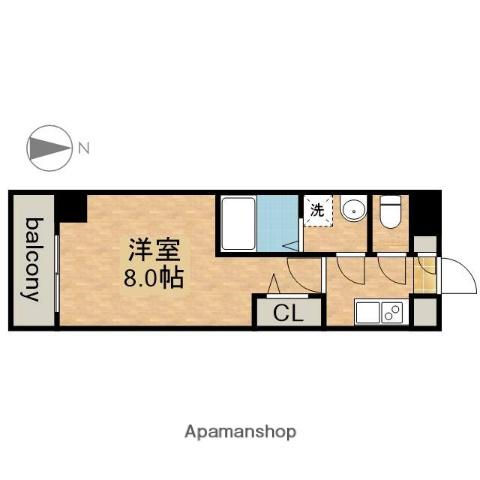 エスリード上前津エアスタ(1K/5階)の間取り写真