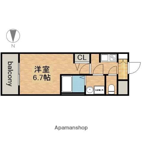 S-RESIDENCE上前津(1K/15階)の間取り写真