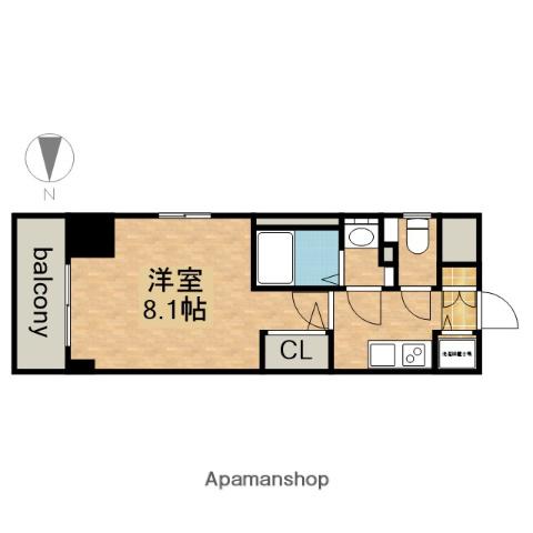 エスプレイス上前津レガシー(1K/3階)の間取り写真