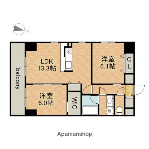 レジーナ鶴舞(2LDK/13階)の間取り写真