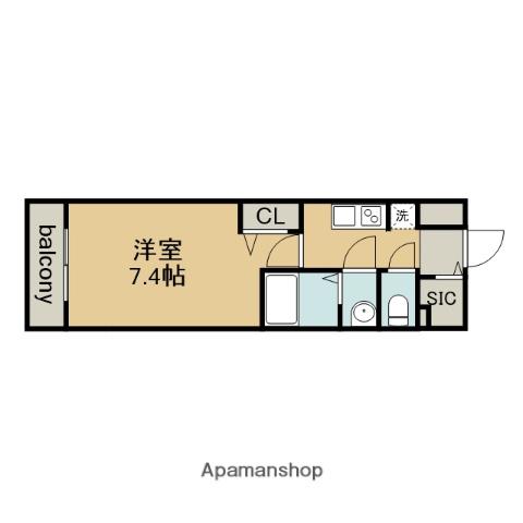 アドバンス名古屋モクシー(1K/7階)の間取り写真