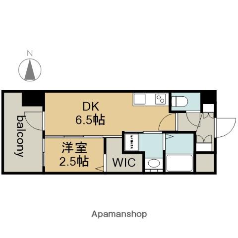エステムコート名古屋サウスプレミオ(1DK/5階)の間取り写真