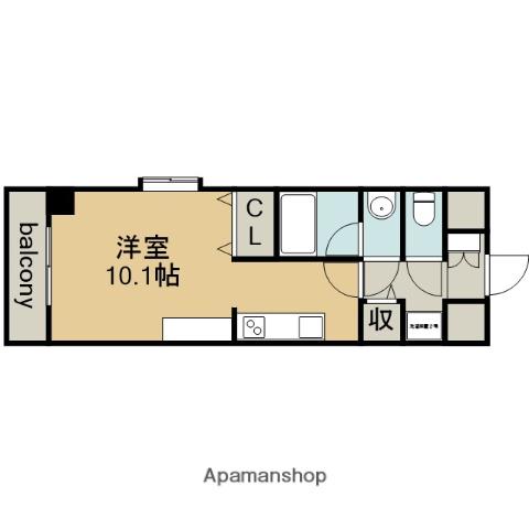 ノヴェル新栄(ワンルーム/9階)の間取り写真