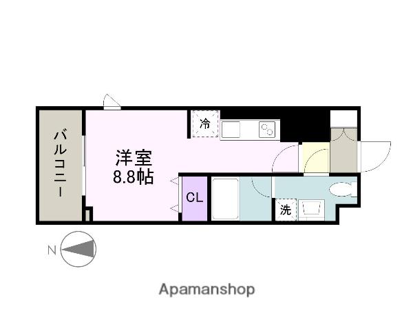 ウエストIN上前津(ワンルーム/5階)の間取り写真