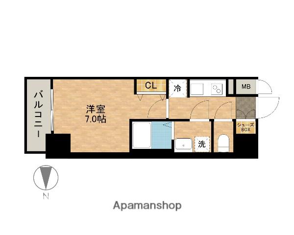 S-RESIDENCE鶴舞駅前(1K/12階)の間取り写真