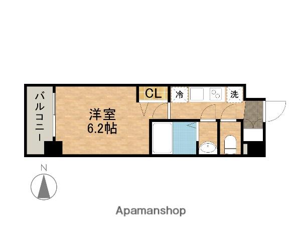 メイクス矢場町Ⅱ(1K/9階)の間取り写真