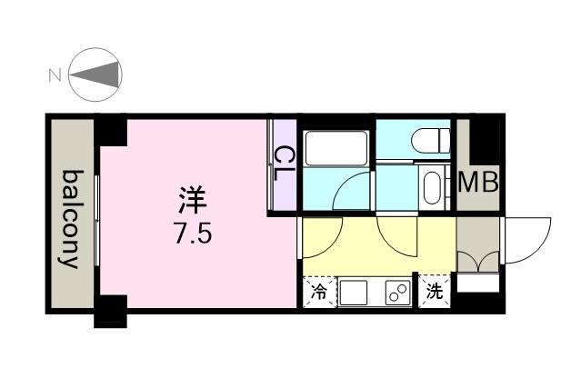RESIDENCE RAMIA(1K/12階)の間取り写真
