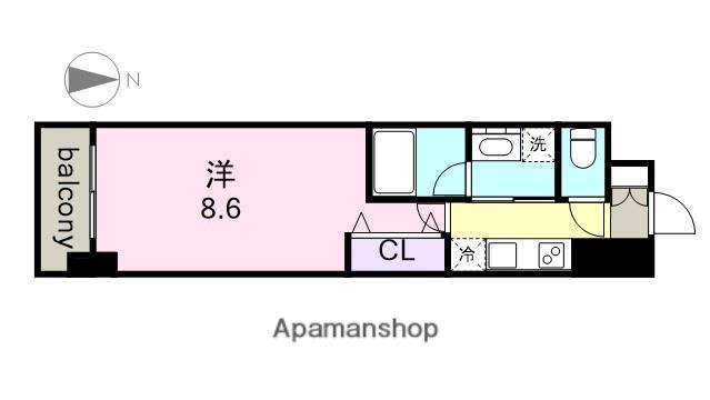 PURE RESIDENCE 名駅南(1K/9階)の間取り写真