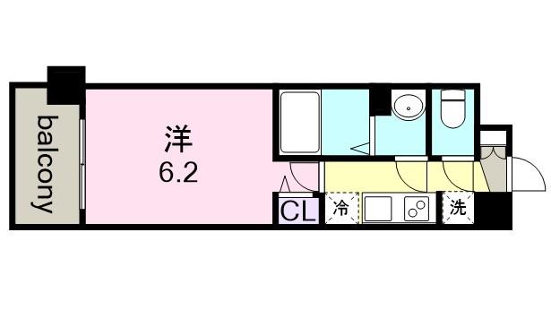 プレサンス鶴舞パーク&ステーション(1K/8階)の間取り写真