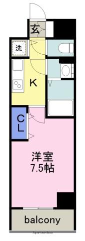 エスリード大須プレシア(1K/15階)の間取り写真