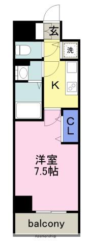 エスリード大須プレシア(1K/9階)の間取り写真