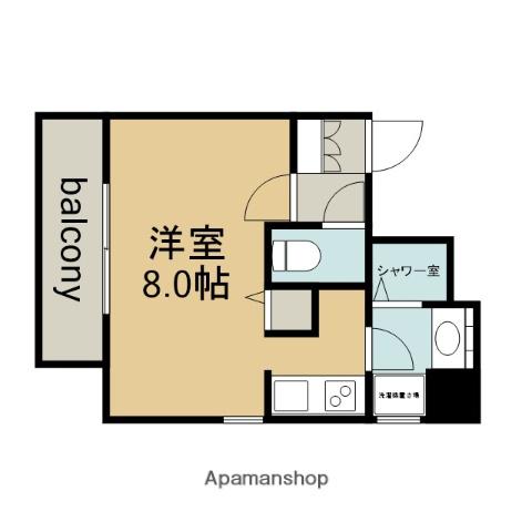 REGARO KANAYAMA ST A(ワンルーム/8階)の間取り写真