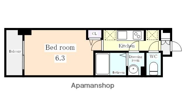 メイクス名駅南Ⅱ(1K/10階)の間取り写真
