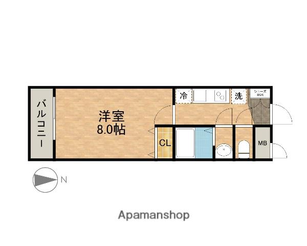 アソシエ鶴舞公園(1K/2階)の間取り写真