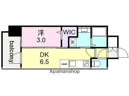 エステムコート名古屋サウスネクスト(1DK/10階)の間取り写真