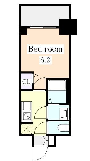 プレサンス名駅南エディフィス(1K/12階)の間取り写真