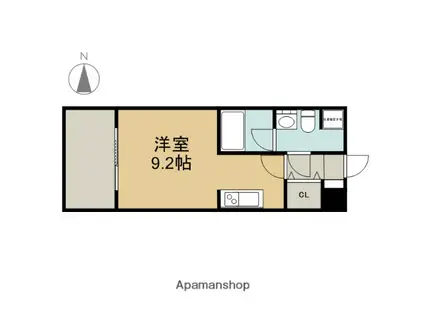 グラン・アベニュー西大須(ワンルーム/6階)の間取り写真