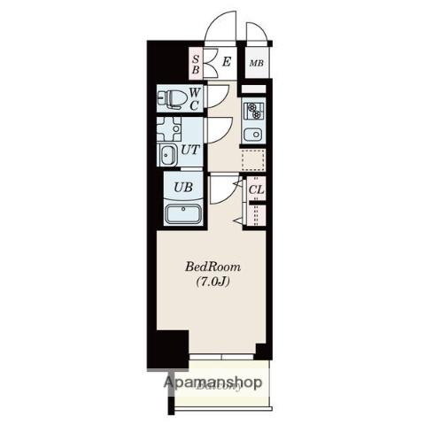 S-RESIDENCE熱田Ⅱ(1K/12階)の間取り写真