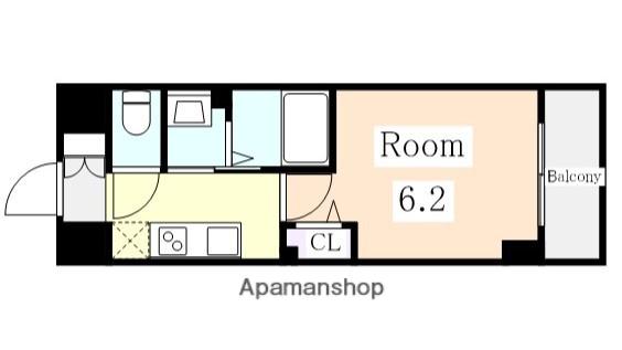 ラグゼナ上前津(1K/5階)の間取り写真