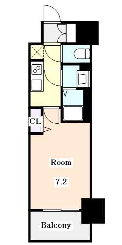 プレサンス上前津エレスタ(1K/6階)の間取り写真