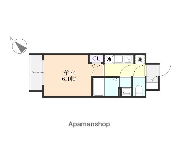 メイクス熱田神宮(1K/15階)の間取り写真