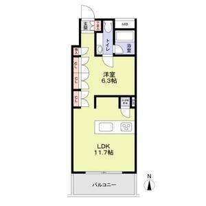 桜ヒルズ(1LDK/4階)の間取り写真