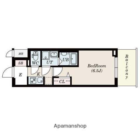 S-RESIDENCE上前津駅前(1K/8階)の間取り写真