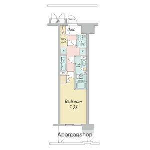 ラフィシア上前津(1K/11階)の間取り写真