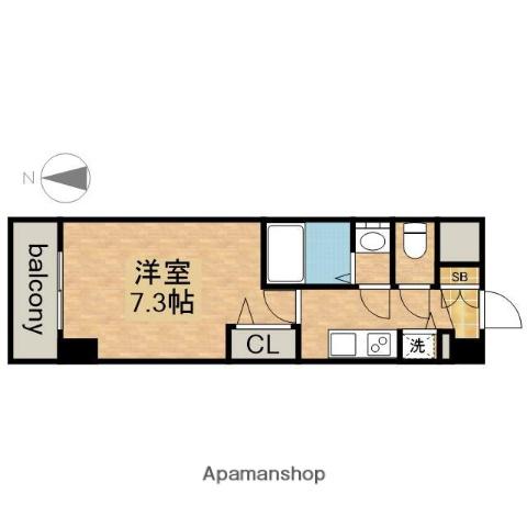 エスリード上前津セレーノ(1K/2階)の間取り写真