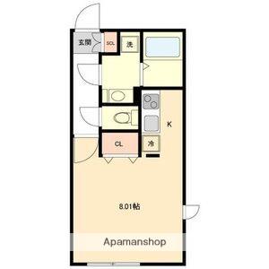 BRANCHE桜山Ⅲ(1K/4階)の間取り写真