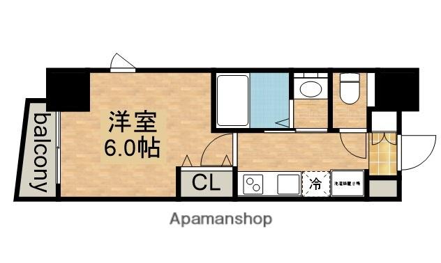 エステムコート名古屋千種グレイス(1K/5階)の間取り写真