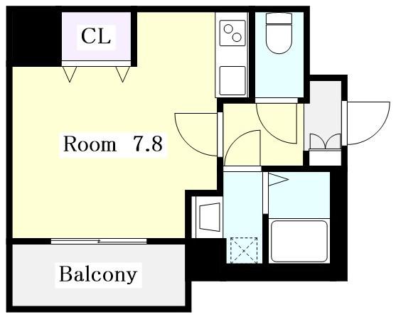 プレサンス鶴舞パークグラッド(ワンルーム/15階)の間取り写真