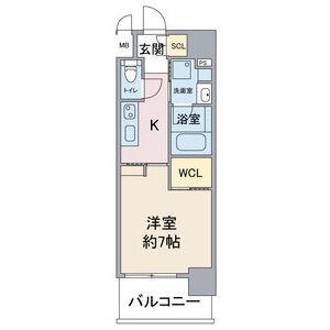 スリーアイランドタワー桜山(1K/9階)の間取り写真