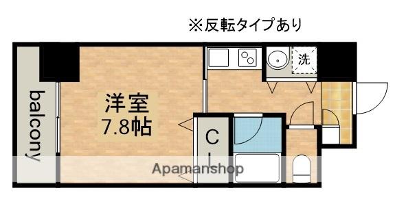 AXIS桜通内山(1K/7階)の間取り写真