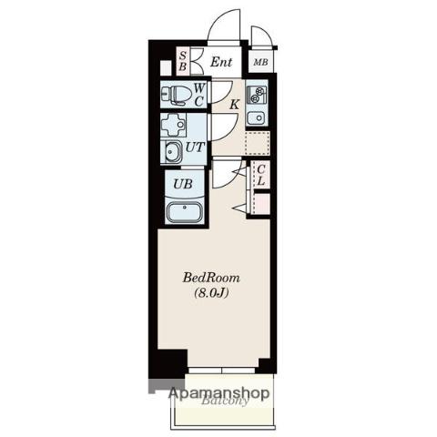S-RESIDENCE堀田駅前(1K/9階)の間取り写真