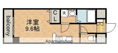 シーム・ドエル筒井(ワンルーム/4階)の間取り写真