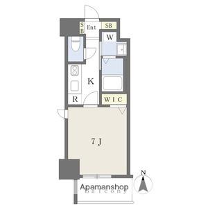 プレイズシード御器所ウエスト(1K/8階)の間取り写真