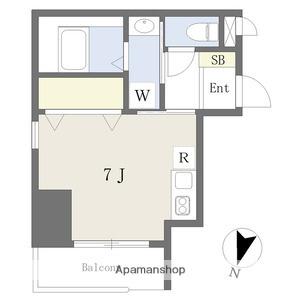 ラ・ルーシュ泉(ワンルーム/4階)の間取り写真