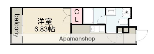 セントレイクセレブ代官町(1K/2階)の間取り写真