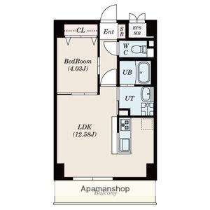 GRANDUKE代官町REVERSO(1LDK/2階)の間取り写真