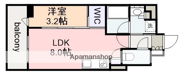 プレサンス ロジェ 大須 白川公園(1LDK/15階)の間取り写真