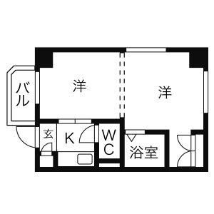第3貞和ビル(1K/8階)の間取り写真