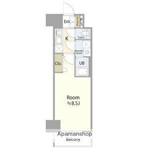 エスリード東別院ザ・セントレ(1K/3階)の間取り写真