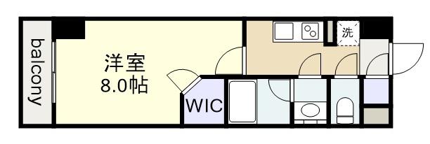 ザ・パークハビオ名古屋松原(1K/4階)の間取り写真