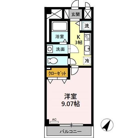 プレストンズ新栄(1K/4階)の間取り写真