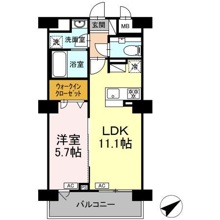 リュミエール千種(1LDK/10階)の間取り写真