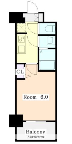 メイクスアート上前津Ⅵ(1K/9階)の間取り写真