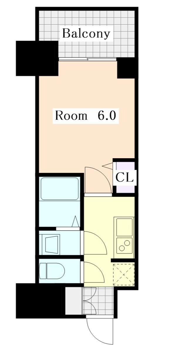 プレサンス桜山駅前アフォード(1K/11階)の間取り写真