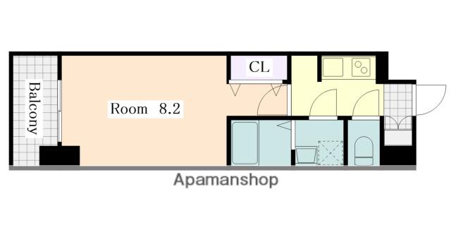 S-RESIDENCE金山ALTANO(1K/2階)の間取り写真